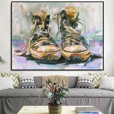 China Hot Abstract Graffiti Shoes Jump Street Wall Art Pictures And Canvas Painting For Home Decor Cuadros Living Room Decoration for sale