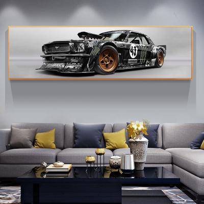 China Luxury Classic Abstract Ford Mustang Rtr Cool Fashion Car Ricing Canvas Paintings Pictures Wall Art For Living Room Home Decor for sale