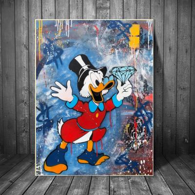 China Animous Abstract Graffiti Painting On Canvas Poster And Print Scandinavian Wall Art Picture For Living Room Decor for sale