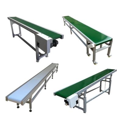 China PVC Heat Resistant Straight Inclined Curved Green Belt Conveyor For Production Paper Assembly Line for sale