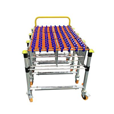 China 90 degree heat resistant portable 180 degree rotation unpowered roller conveyor for loading and unloading for sale