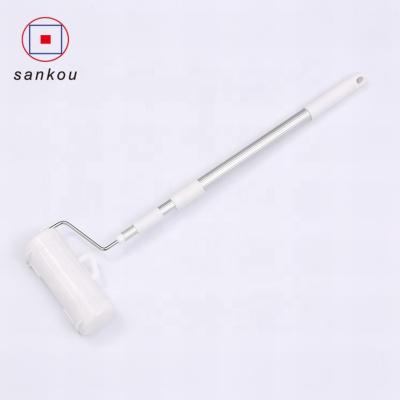 China Clear Dust-bonding Cleaning Tool Fiber Material Eco-friendly Roller Brush Pet Roller With Stand for sale