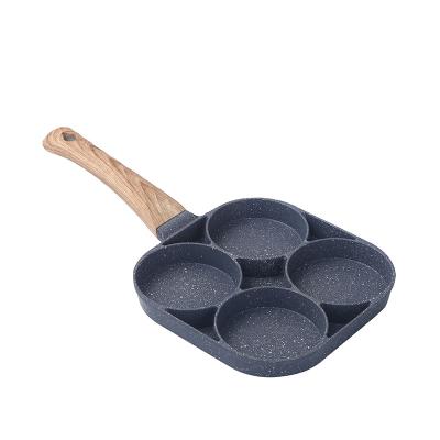 China Hot Selling Non Viable Egg Pan Cake Pan 4 Hole Square Stick Egg Pan for sale