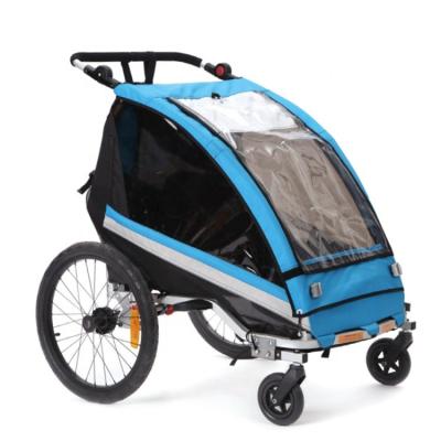 China Other Trailers 4 Wheel 2in1 Baby Bike Trailer Children Kids Bike Stroller Hand Cart Stroller for sale