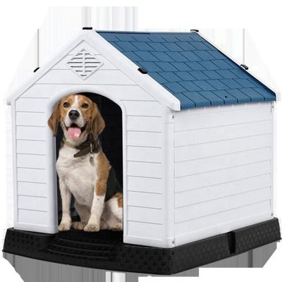 China Sustainable Durable Waterproof Plastic Indoor Outdoor High Vent Dog House Puppy Flooring Shelter Kennel for sale