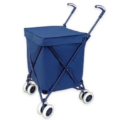 China Portable Easy Rolling Collapsible Laundry Basket Storage Shopping Cart Collapsible Canvas Utility Bag Collapsible Carts for sale