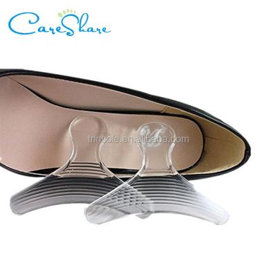 China Heel Protector Transparent T Shape Invisible Silicone Gel Heel Cushion Pads Insoles for sale