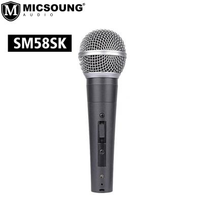 China Microphone Condenser Good Quality Karaoke Headset Microphone Supercardioid Long Range Handheld Dynamic Microphone SM58SK for sale