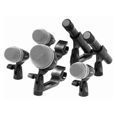 China Microphone Drum Mics PGDMK6-XLR Drum Microphone Cable Kit 7 Piece Handheld Cable Microphones For Bass Amp Kick Tom Snare Drum Percussion Mic for sale