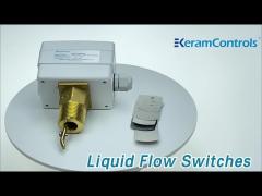 Brass Water Liquid Flow Sensors Switch SPDT Output High Precision IP65