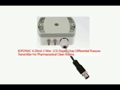 KDP210AC 4-20mA 2 Wire  LCD Display Hvac Differential Pressure Transmitter For Pharmaceutical Clean Rooms