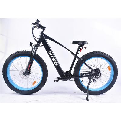 China YISO Aluminum Alloy Blue Fat Tire Electric Bike Electric Fat Bike/Ladies Bicycle for sale