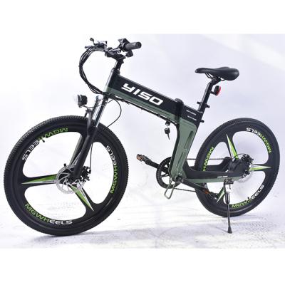 China Aluminum alloy 26 inch 48V electric bike hidden battery folding mountain integrated ebike dual suspension Hummer lithium bicycle for sale