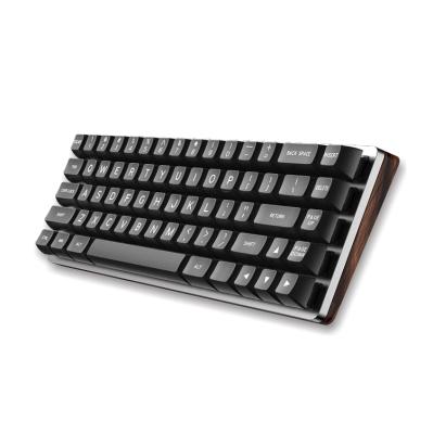 China Ergonomic Wireless Type-C 67 Key Newly RGB Premium Walnut Red Brown Blue X Switch Bows Mechanical Timber Keyboard for sale