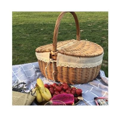 China Viable Factory Free Sample Handmade Wicker Basket Storage Baskets For Picnic for sale