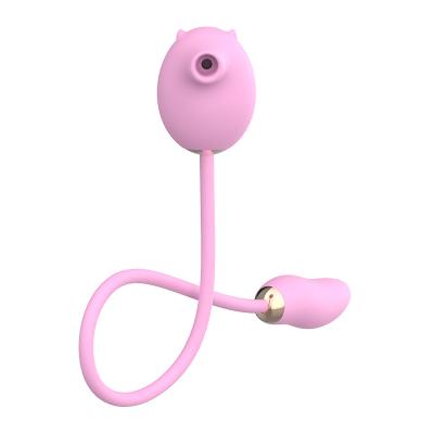 China For Women Solo Fun 2 In 1 Pink Silicone Sex Toys For Woman Vibrators Head 7 Modes 3 Vibration Double Sucking Strength Sucking Vibrator for sale