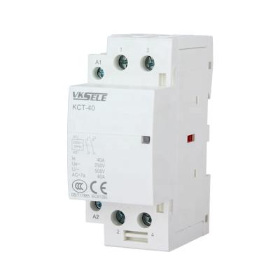 China VKSELE weikesen heater modular household contactor AC24V 110V 220V 1NO 1NC 2NO 2NC 1NO1NC contactor 2 pole 32A 1 from factory KCT-32 for sale