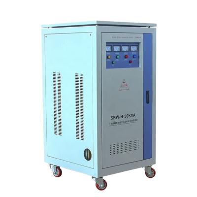 China SVC SBW-30KVA Three Phase Automatic Compensation Regulator 30kw High Power Split Regulator for sale