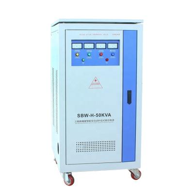 China SVC SBW-80KVA 80KW Three Phase Fully Automatic Compensation Type Power Regulator High Power for sale