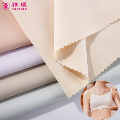 China Underwear 58% 42% Double Faced High Elasticity Half Sheen Women's Breathable Nylon Spandex Weft Knit Fabric Nylon Spandex Fabric for sale