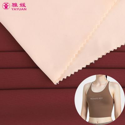 China Hot Sale Matte Double Faced Double Sided Brushed 80 20 Nylon Spandex Yoga Clothes Shape Wear Knit Fabric Nylon Spandex Fabric for sale