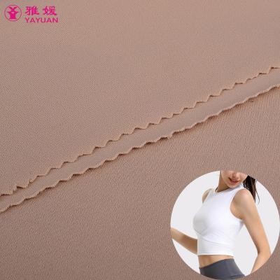 China Sueded Women Elastane Plush Fabric 84 Brushed Nylon Spandex 16 Workout Striping Gym Fitness Leggings Swimwear Yoga Apparel Fabric for sale