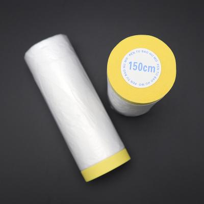 China Manufacturer Supply Washy Masking Waterproof Tape Pre-taped Carpet Paint Masking Film for sale