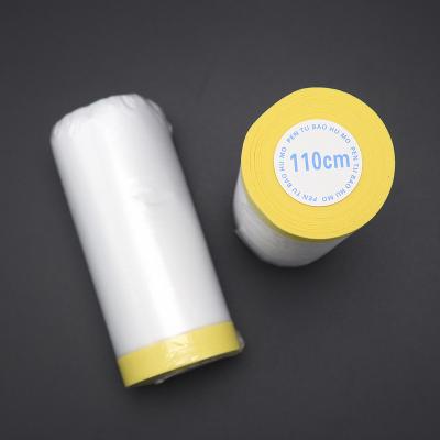 China Quality Reasonable Price Waterproof Painter Pre Taped Protection Painting Transparent Masking Film for sale