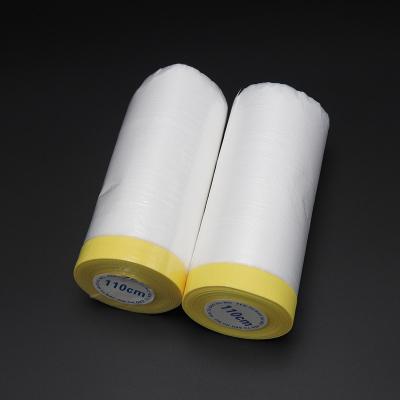 China Wholesale price custom waterproof tarpaulin painting film pre-taped film masking tape for sale