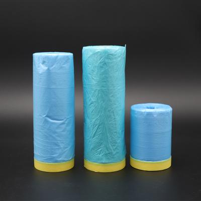 China dustproof waterproof polyethylene plastic for car turning wrap plastic pe roll masking film for sale