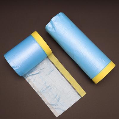 China Waterproof Automotive Car Paint Tape And Drape To Pretape 3m Plastic Auto Paint Masking Film for sale