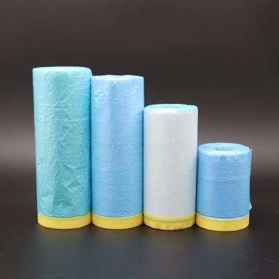 China Best selling waterproof taped for car exterior protection painting pre-taped blue tape film for sale