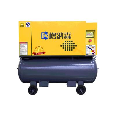 China Bestseller Small Lubricated Portable Screw Air Compressor Price 4Kw-11Kw High-Pressure-Air-Compressors With Big Air Tank for sale