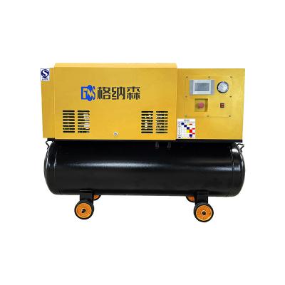 China Silent And Low Noise Portable Moving Screw Lubricated Air Compressor for sale