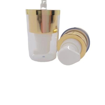 China Non Spill Aluminum Cosmetic Neck Silver Or Gold 24 Color Treatment Pump Cream Pump Collar With Full Cap for sale