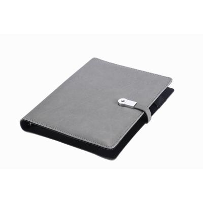 China PU leather 8000mah powerbank promotion gift charger notebook power bank with 16usb flash drive for sale