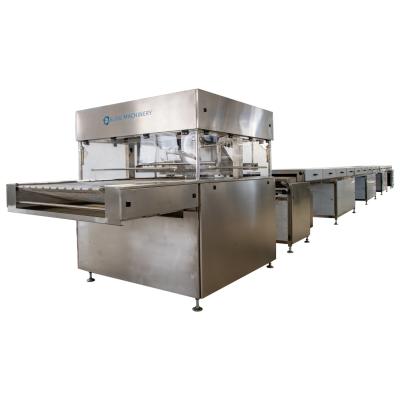 China Snack Plant Chocolate Enrobing / Coating Machine For Biscuit And Cakes And Candy for sale