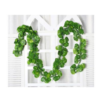 China Eco-friendly Wedding Green Wall Hanging Decorations And Colorful Ivys Leaf Artificial Foliage Vines For Outdoor Bedroom Use for sale