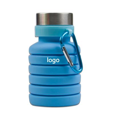 China Well Selling Collapsible Portable Outdoor Reusable Camping Travel Sports Silicone Water Bottle for Gym Camping Hiking for sale