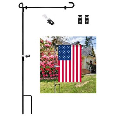 China Garden decoration. Wholesale Holiday Decoration Garden Flag Stand, Premium Metal Weather Proof Powder-Coated Garden Flag Pole Stand Holder for sale