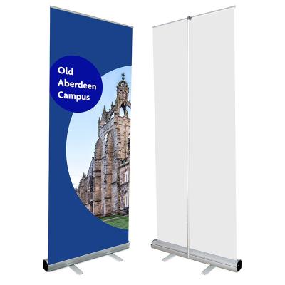 China Business Advertising New Arrival 80x200cm Promotional Portable Adjustable Foil Roll Up Advertising Retractable Banner Stand PVC Banner Stand For Trade Show for sale