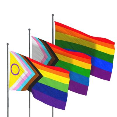 China Health Care Institutes Prepare To Sell Cheap Printed Gay Flags Lgbt Pride Flag Polyester Rainbow Flags for sale