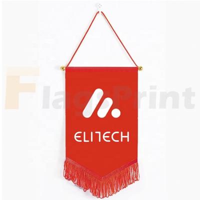 China Health Care Institutes Customized Mini Football Club Soccer Team Banner Hanging Flags Logo Flag Football Pennant Decorative for sale