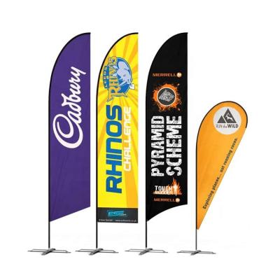 China Health Care Institutes Outdoor Logo Design Advertising Cheap Customized Feather Flags Custom Beach Feather Flag Banners for sale