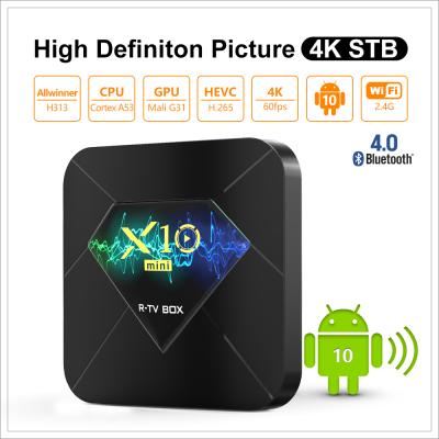 China Excellent Design CLYTTE X10 Mini Android TV Box 10.0 Smart 2.4G/5Ghz Wifi HDR 4K Media Player Set Top Box H313 Android Android 10 for sale