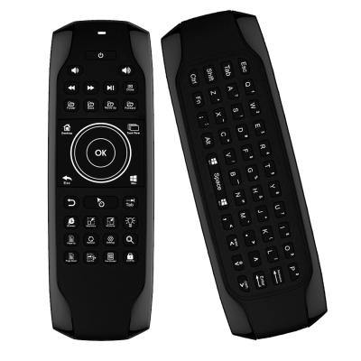 China G7W Keyboard QWERTY 6 Axis Gyro Wireless Mini Keyboard Backlit Mini Keyboard Air Mouse Remote Control For Windows10 for sale