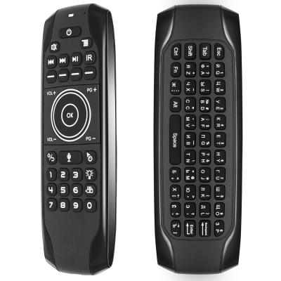 China G7R Pro QWERT Mini Keyboard 6 Axis Wireless Russian Gyro Wireless Mini Keyboard Air Mouse Remote Control 6 Axis Remote Controls for sale