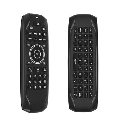 China G7V Pro QWERTY Keyboard 6 Axis Gyro Voice Wireless Keyboard Backlit Mini Keyboard Air Mouse Remote Control Fly Air Mouse for sale