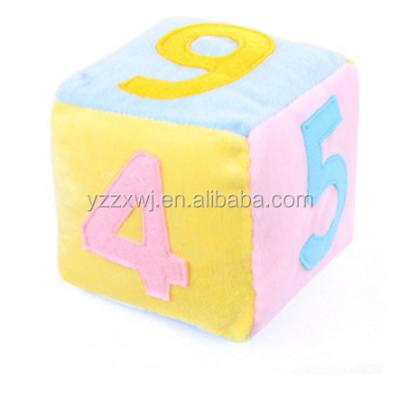 China For Kids Free Sample Plush Square Shape Toys For Building Block Baby Stuffed Toys Soft Square Baby Toys for sale