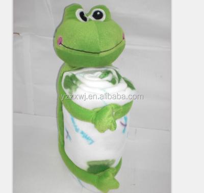 China PORTABLE Frog Toys with Toy Blanket Plush Stuffed Blankets for sale